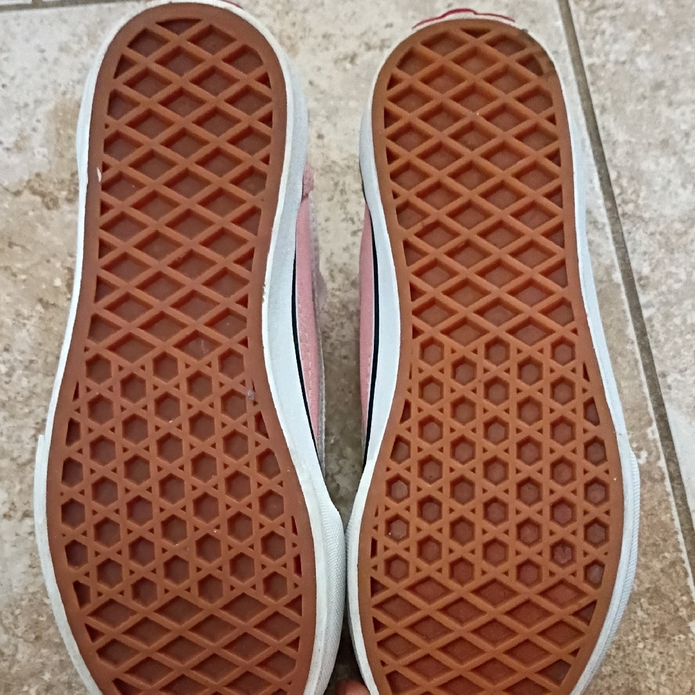 Vans Pink and White Kids Sneakers - Picture 4 of 7